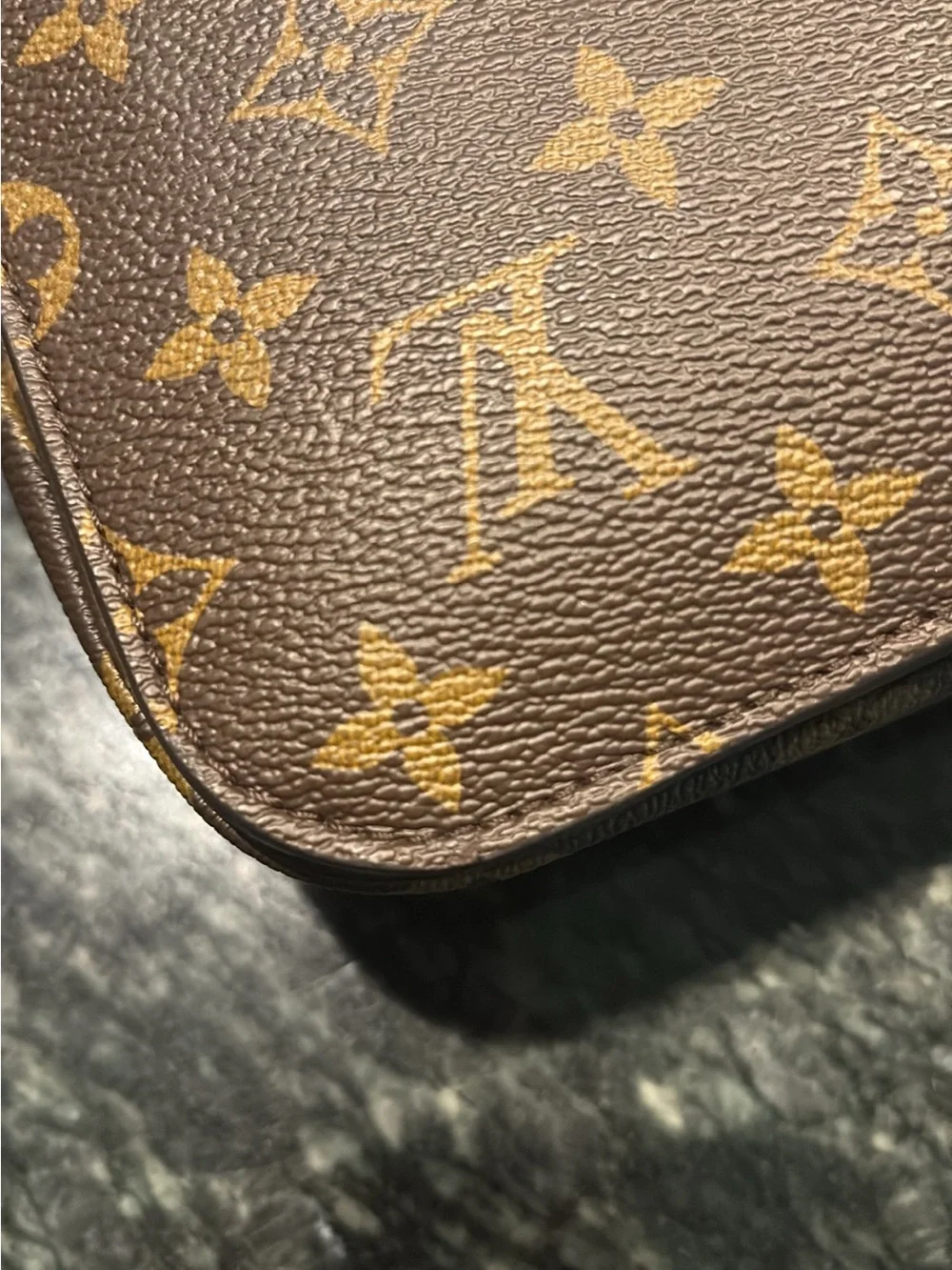 Louis Vuitton Brown Monogram Canvas Crossbody with Gold Hardware